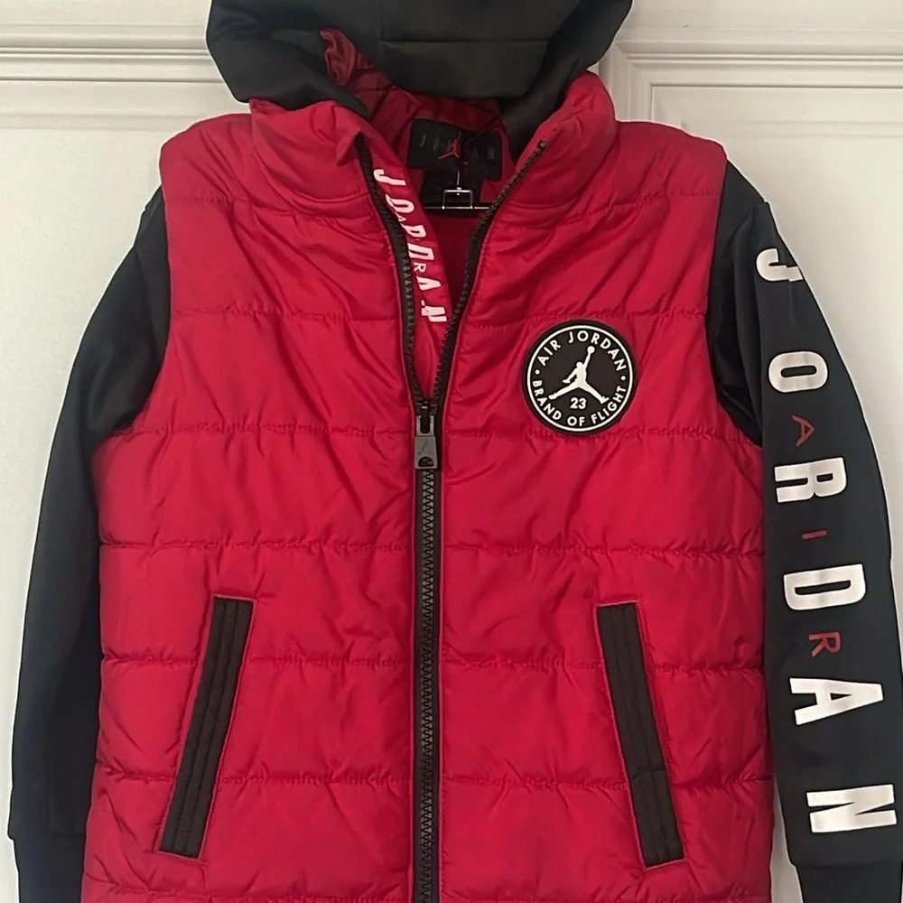 JORDAN Air Jordan & Swiss Tech red blue Puffer Jackets XS (3/4) (4/5) bundle - Picture 4 of 17